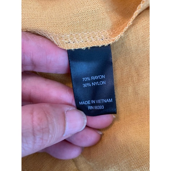 Peck & Peck yellow buttoned long sleeves tunic blouse size small - Picture 5 of 9